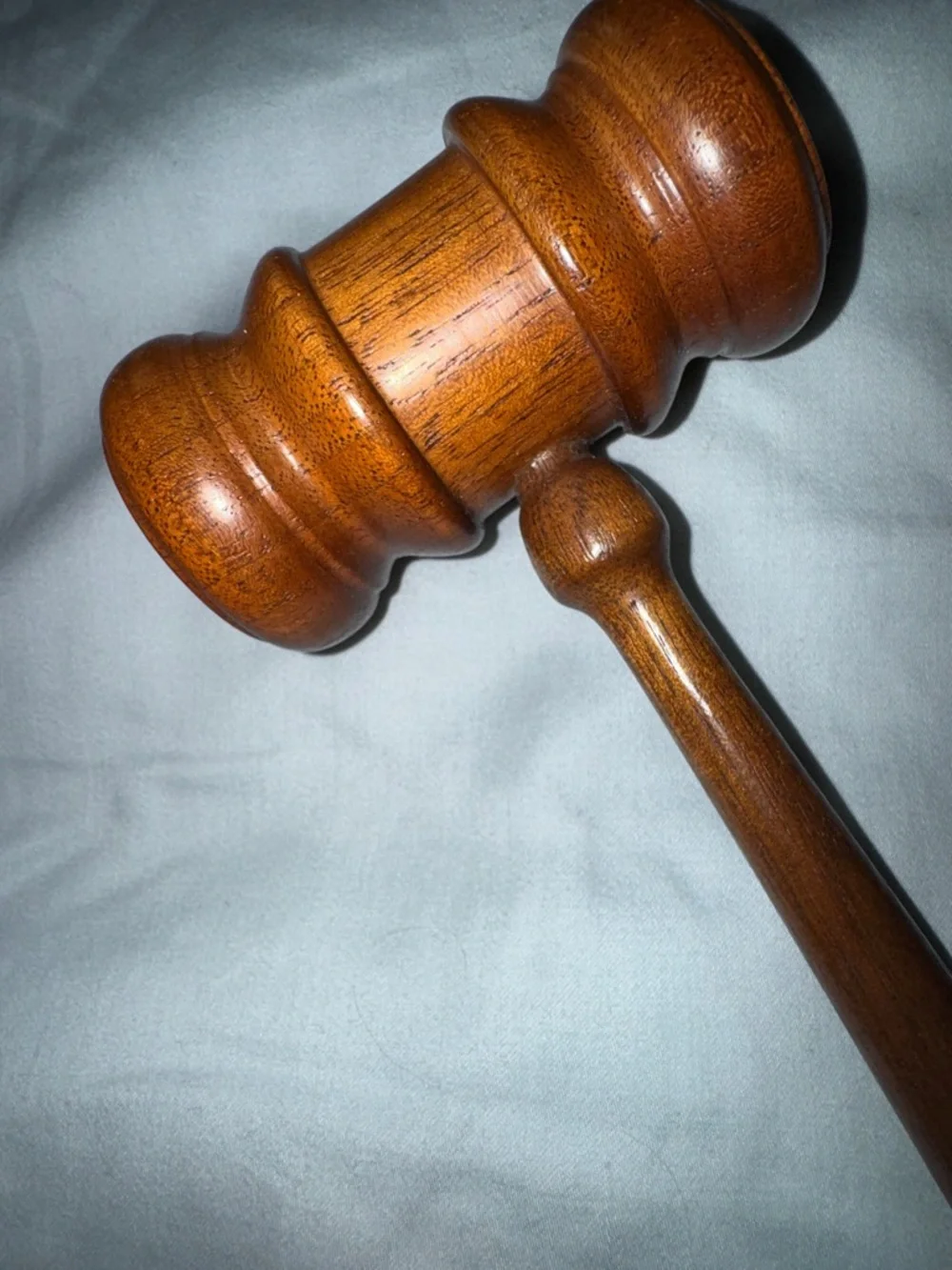 Professional Solid Walnut Gavel & Sounding Block Set - Excellent Condition